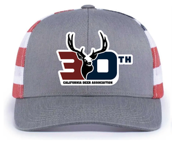 30th Anniversary Hat- Red/White/Blue